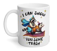 Switzer Kreations I Can Show You Some Trash Mug, Raccoon Possum Magic Carpet Ride, Funny Mugs, Ceramic Coffee Tea Cup, Amusing Any Occasion Gift, Coffee Drinker - Novelty (11 Ounces)