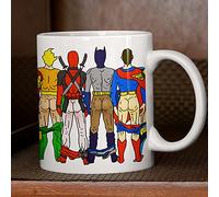 Switzer Kreations Superhero Butts Mug, Funny Gift for Friends and Family, Coffee Mug with Superhero Butts, Ceramic 11oz 15oz, White (11 Ounces)