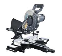 SwitZer Mitre Saw 10" Inch Compound Sliding 2000W 230v Single Bevel Cut with Laser & 40 Tooth TCT 255MM Blade Grey