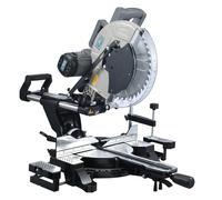 SwitZer Mitre Saw 12" Inch Compound Sliding 1800W 230v Double Bevel Cut with Laser & 40 Tooth TCT 305MM Blade Grey