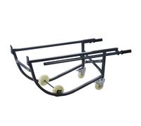 SwitZer Oil Drum Cradle, Heavy Duty Mobile Paint Drum Transport Cart with Curved Support Cradle, Adjustable Frame & Lockable Castor Wheels