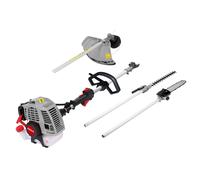 SwitZer Petrol 52CC 5 in 1 Garden Tool, Multi Function Petrol Garden Tool Grey