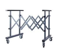 SwitZer Telescopic Universal Panel Stand, Heavy Duty Scissor Extendable Mobile Body Shop Support Stand with Adjustable Height, Lockable Castor Wheels for Doors, Body Panels & Spray Painting