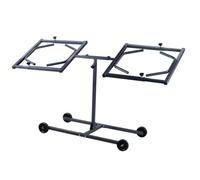 SwitZer Wheel Rim Stand, Heavy Duty Adjustable Rotating Panel Stand with 4 Wheels, Mobile Body Shop Spray Painting Stand for Alloy Wheels, Bumpers & Auto Body Parts