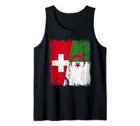 Switzerland Algeria Half Flag Swiss Algerian Heritage Tank Top