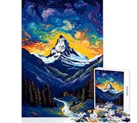 Switzerland Alps Evening 1000 Pieces Jigsaw Puzzles for Teenagers Boost Cognitive Clarity And Sharpness Mindful Calm Play Enjoyment (38x52cm)