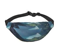 Switzerland Alps Fanny Pack for Men Women Crossbody Waist Bag Everywhere Belt Bag Wallet Hip Bum Bag with Adjustable Strap Casual Chest Bag for Outdoor Hiking Cycling, Black, One Size