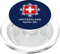 Switzerland Après Ski Snowflake Swiss Flag PopSockets PopGrip for MagSafe