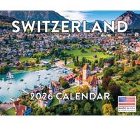Switzerland Calendar 2026 Swiss Monthly Wall Calender 12 Month | American Made In The USA