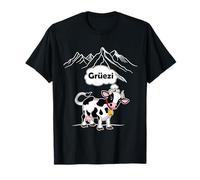 Switzerland Cow Gruezi Swiss German Mountains T-Shirt