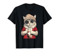 Switzerland Flag Cat Swiss Value Graphic T-Shirt, Men, Black, S