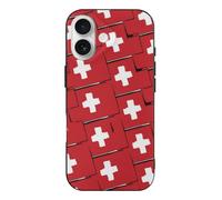 Switzerland Flag Or Banner Cell Phone Basic Cases TPU Soft Cover Shockproof Slim Phone Case Compatible with iPhone 17/17 Air/17 Pro/17 Pro Max