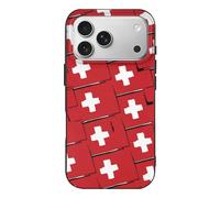 Switzerland Flag Or Banner Cell Phone Basic Cases TPU Soft Cover Shockproof Slim Phone Case Compatible with iPhone 17/17 Air/17 Pro/17 Pro Max