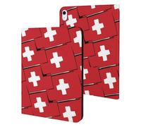Switzerland Flag Or Banner Slim Tablet Cases Compatible with iPad Series Without Pencil Holder Protective Cover Compatible with ipad Air5/air4 (10.9in) /ipad Pro 2018(11in)