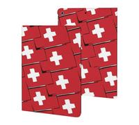 Switzerland Flag Or Banner Slim Tablet Cases Compatible with iPad Series Without Pencil Holder Protective Cover Compatible with ipad 2019/2020/2021(10.2in)