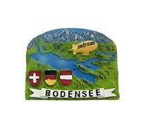 Switzerland Germany Austria 3D Lake Constance Bodensee Fridge Magnet Souvenir Gift,Resin Handmade Bodensee Refrigerator Magnet Home & Kitchen Decoration Collection