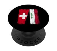Switzerland Iraq Half Flag Swiss Iraqi Jersey PopSockets Adhesive PopGrip