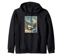Switzerland Majestic Mountain Scene Zip Hoodie