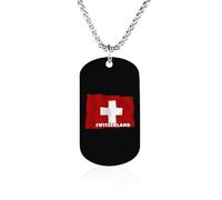 Switzerland Memory Necklace Jewelry Hip Hop Chain Pendant Statement Necklaces for Men Women 23.6in(60cm)