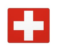 Switzerland Military Flag Pattern Large Mouse Pad| Universal For Office/Gaming/Writing| Soft Smooth Surface + Anti-Slip Rubber Base