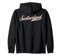 Switzerland Minimalist Vintage Zip Hoodie