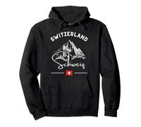 Switzerland Schweiz Alps Mountains Swiss Flag Travel Pullover Hoodie