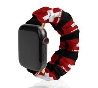 Switzerland Soft Elastic Scrunchie Watch Strap Compatible with IWatch Series 6 5 4 3 2 1 Printed Wristbands Bands