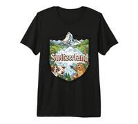 Switzerland St Bernard Cow Pointing Meme - Swiss Souvenir Premium T-Shirt
