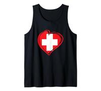 Switzerland Swiss Flag Alps Hiking Skiing Men Women Kids Tank Top
