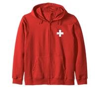 Switzerland Swiss Flag Hiking Skiing Men Women Kids Zip Hoodie