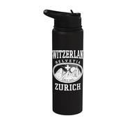 Switzerland Tshirt Schweiz Suisse Swiss Schweizer Jersey Stainless Steel Insulated Water Bottle