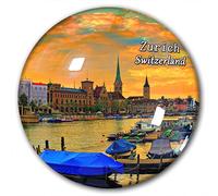 Switzerland Zurich Fridge Magnet Refrigerator Stickers Decorative Magnet Travel Souvenir Crystal Glass