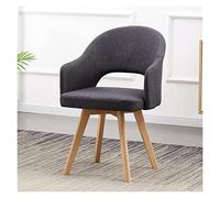 Swivel Accent Chair Comfy Fabric Armchair with Wood Legs for Home Office Study Meeting Room