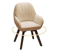 Swivel Accent Chair, Oil-waxed Leather Armchair with Wing Side and 360° Swivel Base for Living Room, Bedroom, Home Office