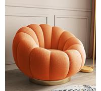 Swivel Accent Chair with Ottoman - 360 Degree Rotating Barrel Club Tub Sofa for Bedroom & Reading Room - Stylish Design