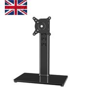 Single LCD Computer Monitor Free-Standing Desk Stand Riser for 13 inch to 32 inch Screen with Swivel, Height Adjustable, Rotation, Holds One (1) Screen up to 35kgs