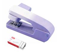 Swivel Arm Stapler 360 Degree Rotate Desk Stapler 25 Sheet Capacity + 1000 Staples for Office School Home Library (Purple)