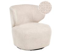Swivel Armchair ALVDAL Fabric Beige