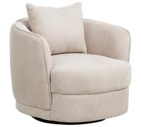 Swivel Armchair ANDALEN Fabric Light Beige