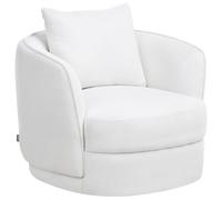 Swivel Armchair ANDALEN Fabric Off-White