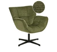 Swivel Armchair AUMA Fabric Green