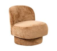 Swivel Armchair AYLO Chenille Golden Brown