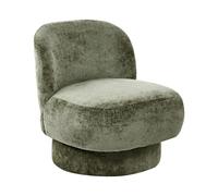 Beliani Swivel Armchair Aylo Chenille Green