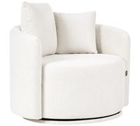 Swivel Armchair ENNORA Fabric Off-White