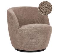 Swivel Armchair KUOLPA Chenille Taupe