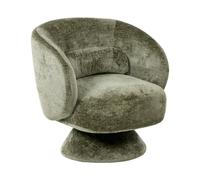 Beliani Swivel Armchair Lieksa Chenille Green