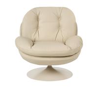 Swivel Armchair NOLVIK Faux Leather Beige