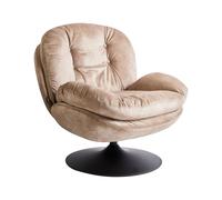Swivel Armchair NOLVIK Velvet Sand Beige