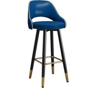 Swivel Bar Stools with Curved Back and Metal Footrest for Kitchen Island, Modern Design, Comfortable Seating