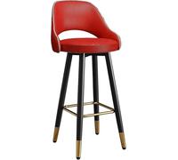 Swivel Bar Stools with Curved Back and Metal Footrest for Kitchen Island, Modern Design, Comfortable Seating